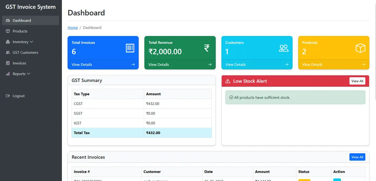 Inventory & GST Billing Software - Custom Business Solution by Laravel Developer Kolkata
